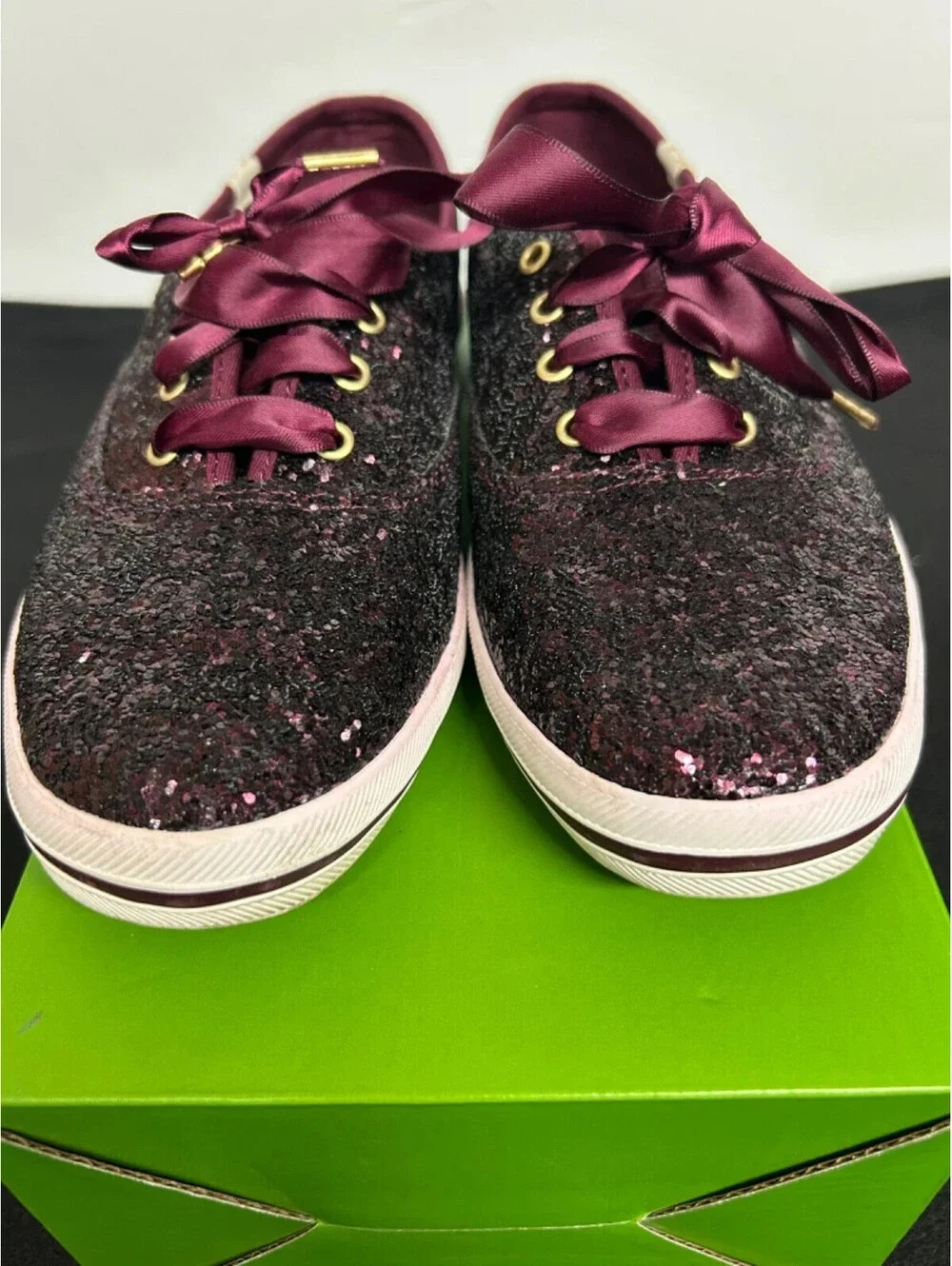 Keds Kate Spade Glitter Deep Cherry shoes size 8